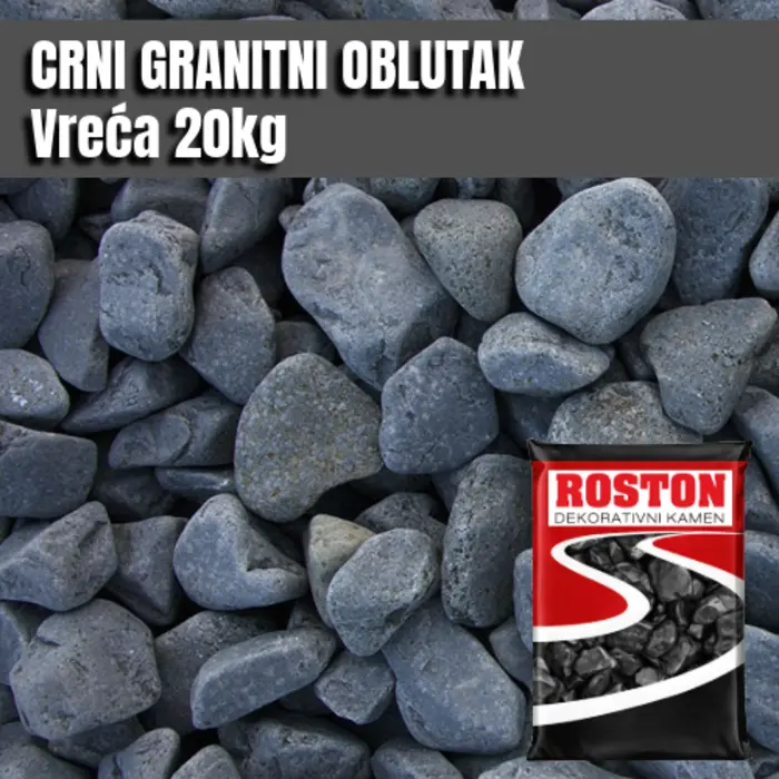 Dekorativni kamen zagreb granitni oblutak 20kg vreća